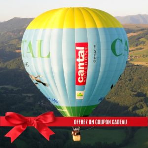 Bon Cadeau Vol en Montgolfière dans le Cantal Auvergne